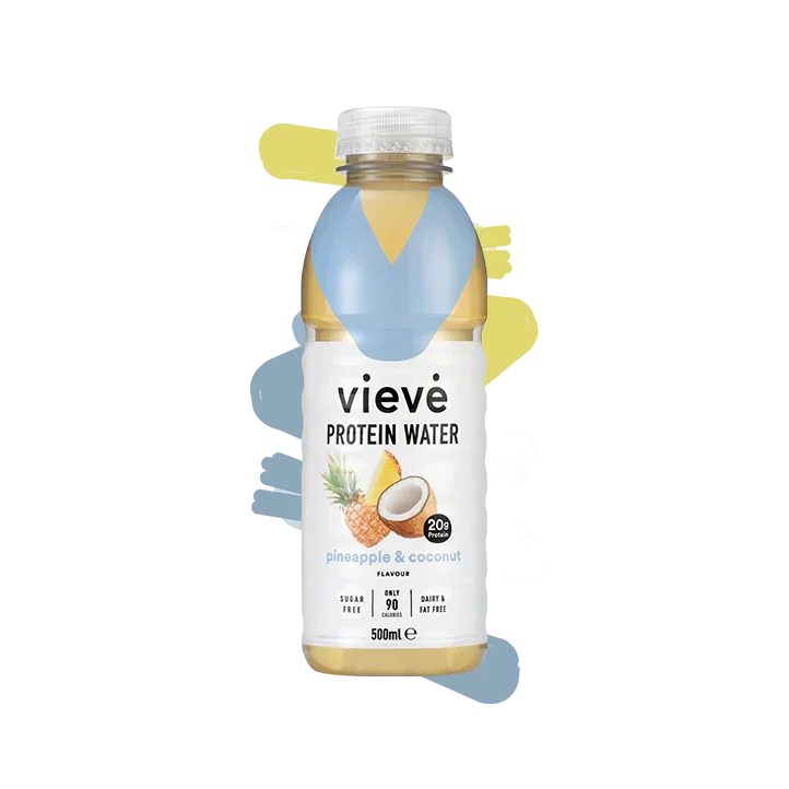 Vieve Pineapple & Coconut protein water – fruity collagen protein drink with 20g protein, 0g sugar, 90 calories – low-calorie protein water for hydration and recovery