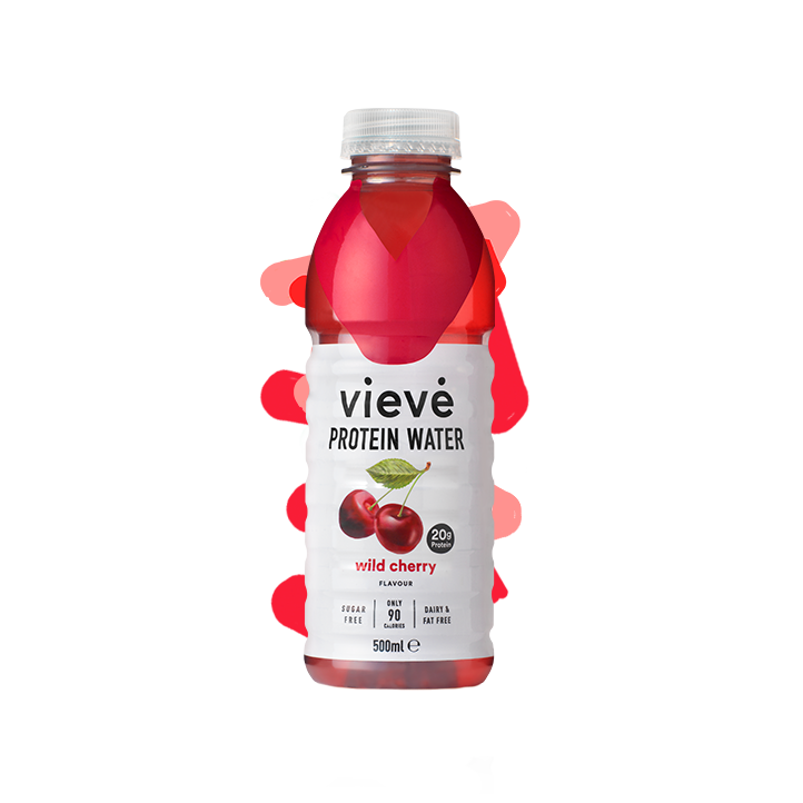 Vieve Wild Cherry protein water – fruity collagen protein drink with 20g protein, 0g sugar, 90 calories – low-calorie protein water for hydration and recovery